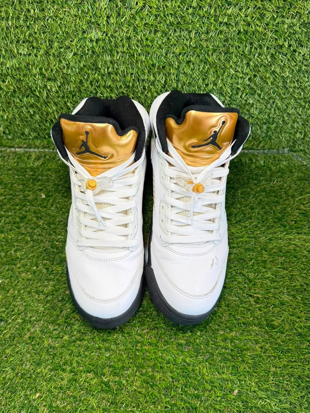 Air Jordan 5 Retro Olympic 2016 Size 10.5 White Gold 136027-133 As-Is